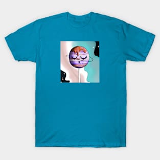 Sleeping World face on lollipop T-Shirt